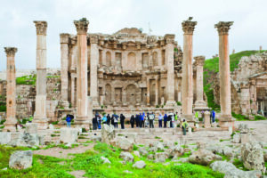 Artemis temple Jerash in Jordan -Adult Group