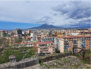 View from Villa Arianna towards Vesuvius