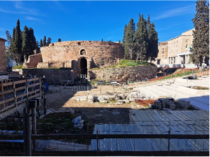 The on going works at Mausoleum of Augustus