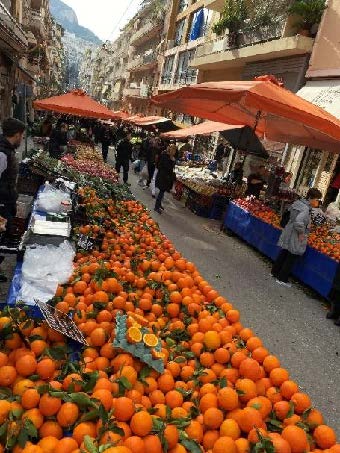 One of Athens’ numerous street markets