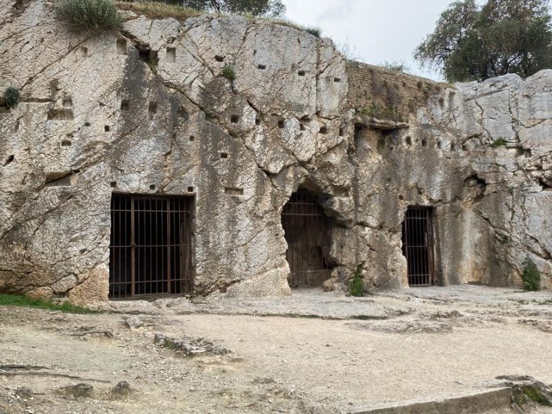 The so-called Prison of Socrates on Philopappos Hill
