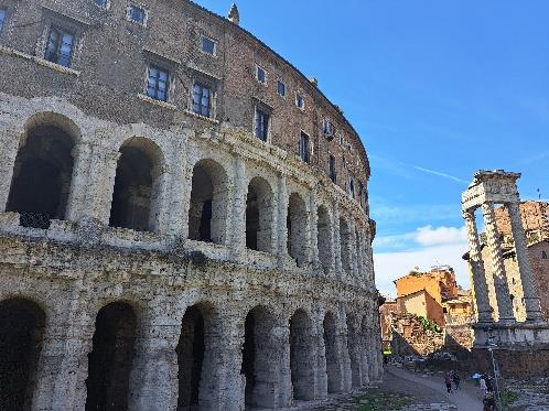Theatre of Marcellus and path to the Ghetto
