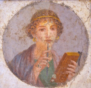 Sappho’ fresco from Pompeii