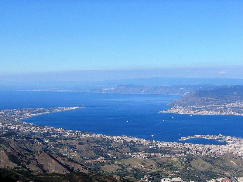Straits of Messina from Mount Dinnammare