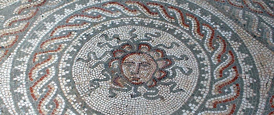 Medusa Mosaic, Bignor Roman Villa, Sussex 